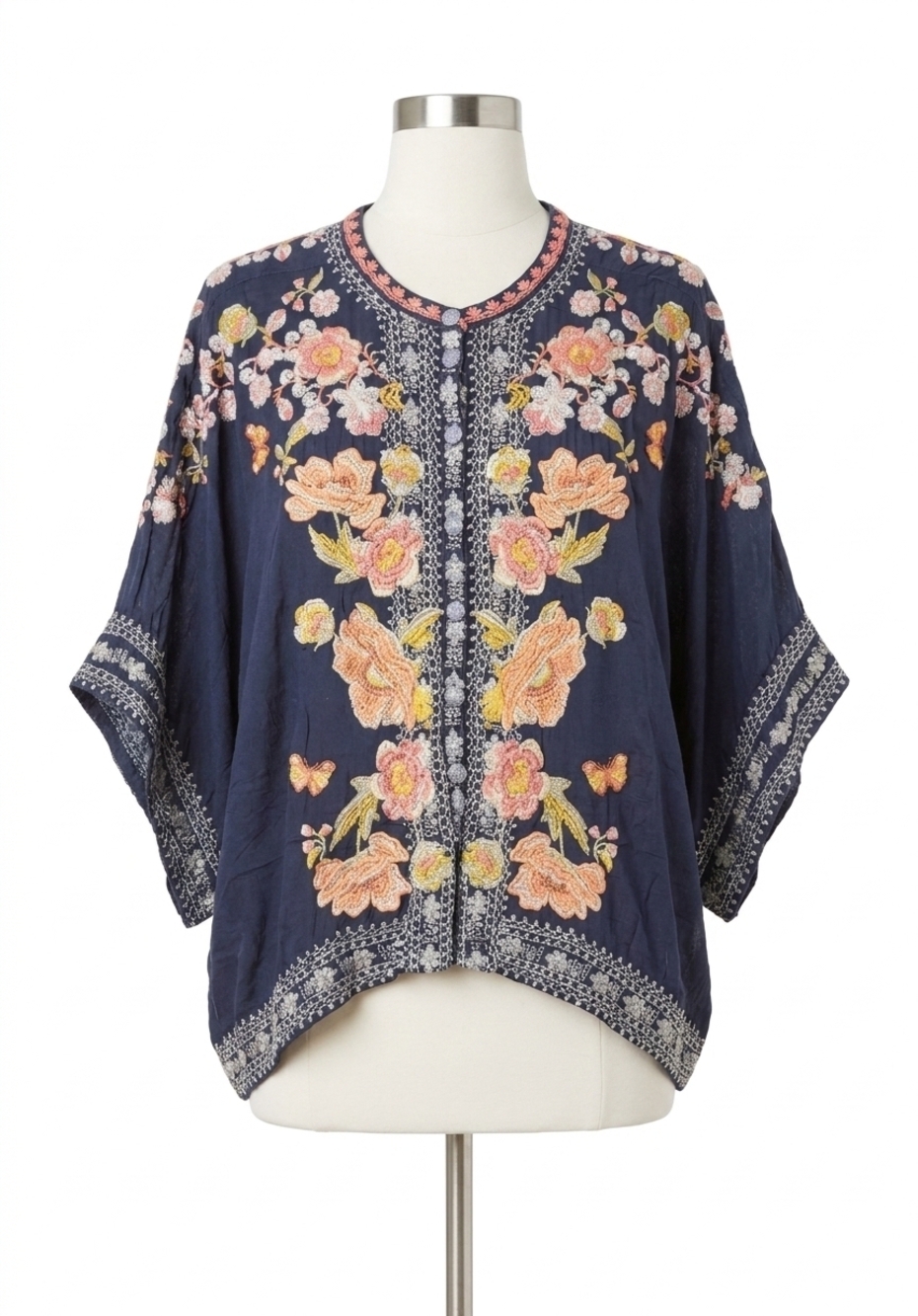 NEW JOHNNY WAS women's edyth blouse in graphite